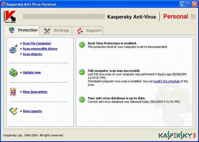 Kaspersky anti virus v6.0.0.299 fr incl key