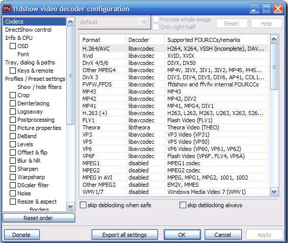 ffdshow MPEG-4 Video Decoder (x64)