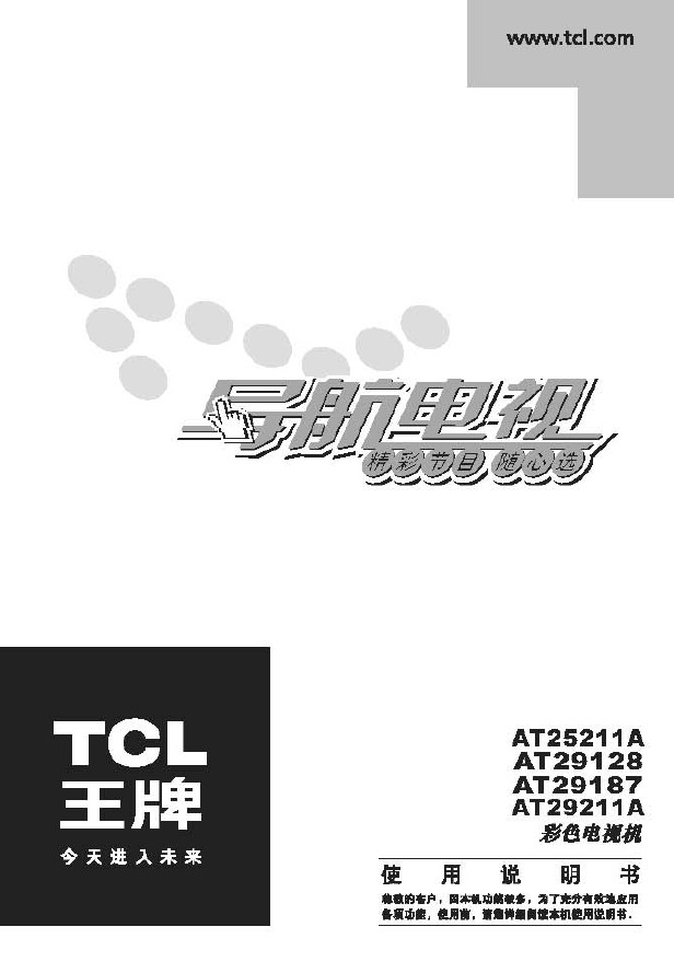 TCL王牌AT25211A彩电使用说明书_TCL王牌