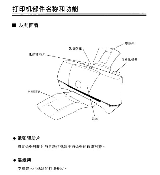 佳能bjc-2100sp打印机使用说明书