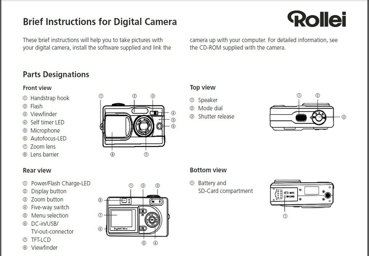 rollei dt4000_qsg数码相机英文说明书