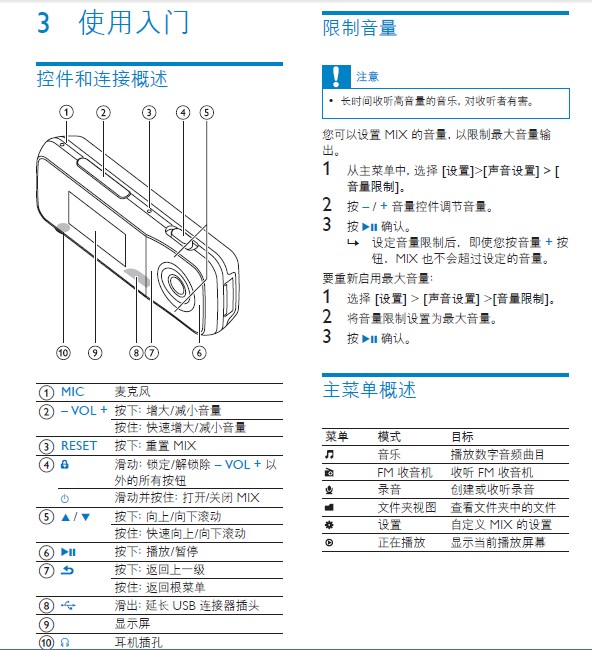 飞利浦sa2mxx02 mp3播放器使用说明书