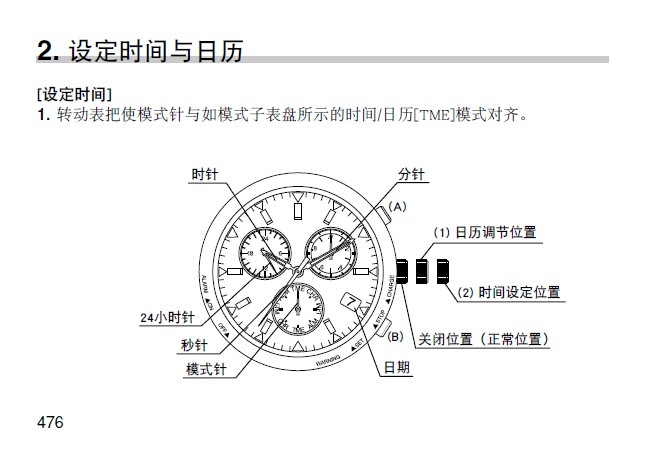 西铁城bl5268-07e光动能男士手表说明书