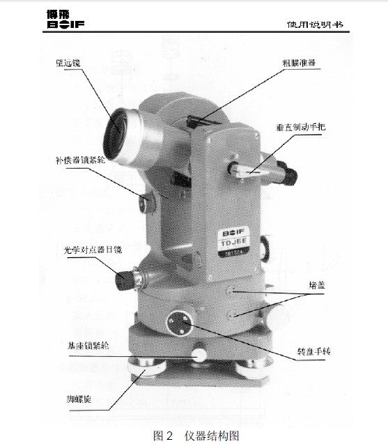 博飞tdj6e型光学经纬仪说明书