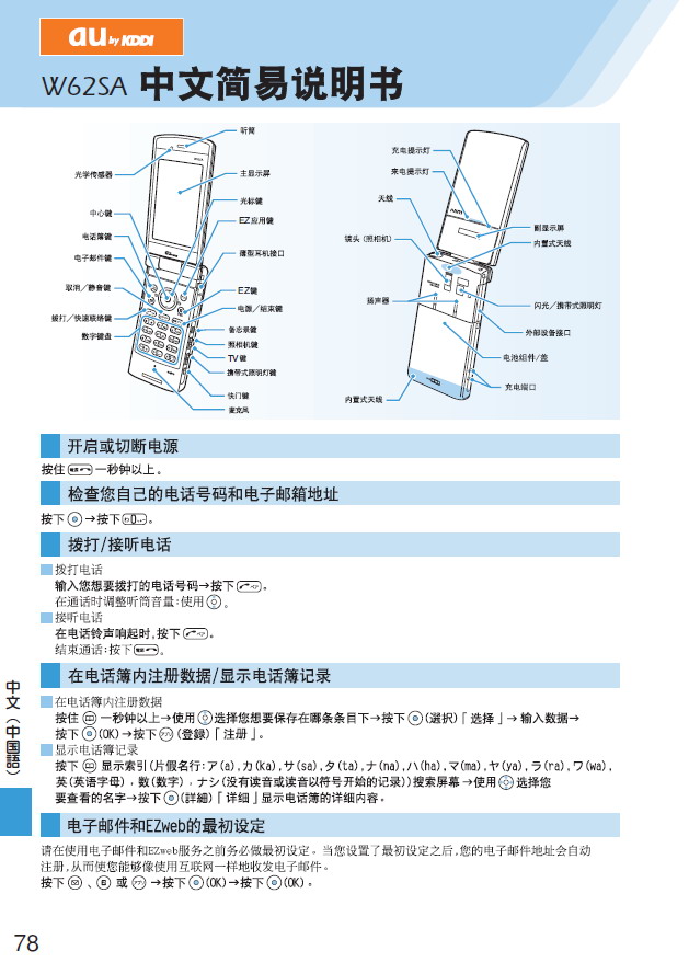 三洋w62sa手机使用说明书_三洋w62sa手机使用说明书_.