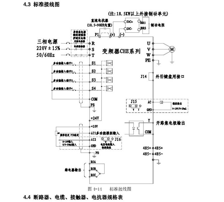 英威腾che100-630g-4型开环矢量变频器说明书