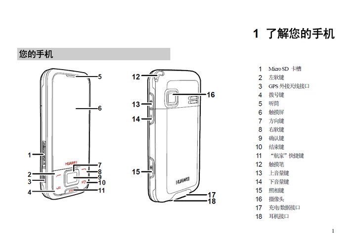 华为c7500手机 使用说明书