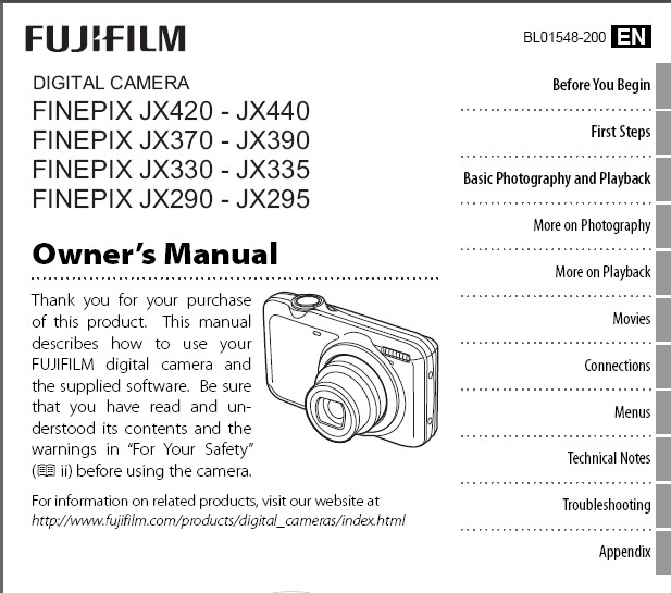 富士FinePixJX370数码相机说明书_富士FineP