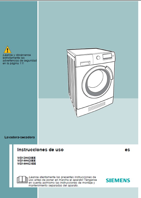 西门子WD14H420EE洗衣机英文使用说明书_