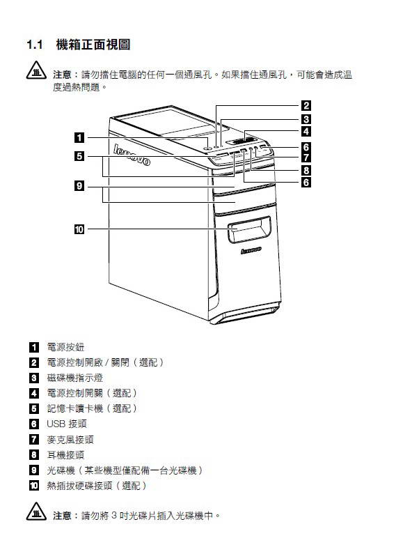 联想lenovo ideacentre k410电脑说明书