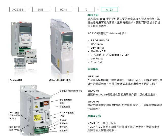 acs880变频器接线图