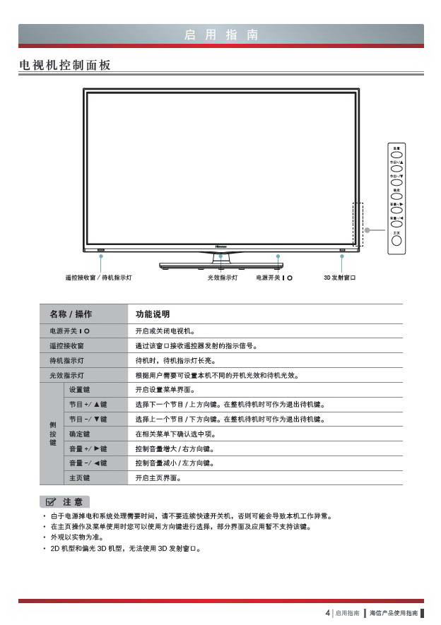 海信led46ec380x3d液晶彩电使用说明书