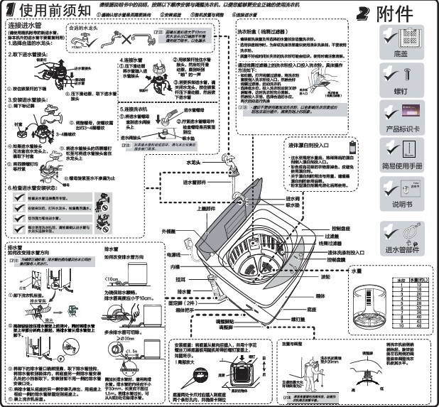 海尔xqb50-7288 lm洗衣机说明书