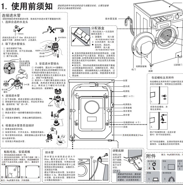 海尔xqg70-10288a滚筒洗衣机使用说明书