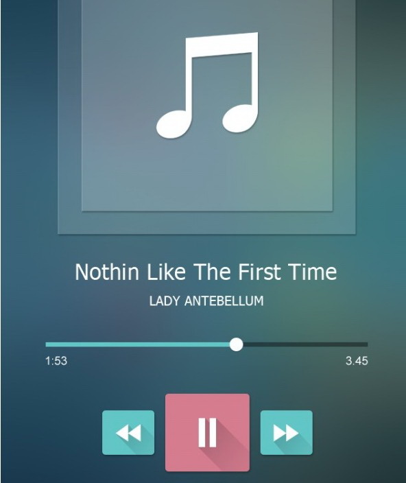 ios7音乐播放器psd
