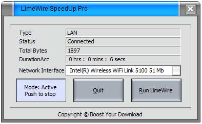 LimeWire SpeedUp Pro