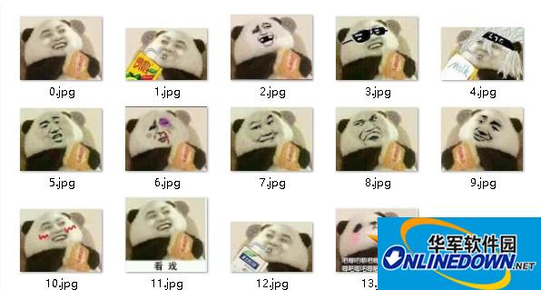 猥琐熊猫吃 i>薯片 /i>表情包 免费版