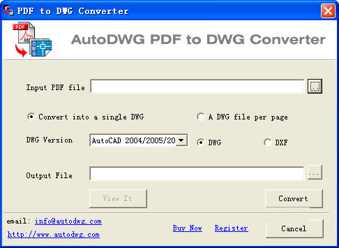 PDF转dwg(AutoDWGPDF）