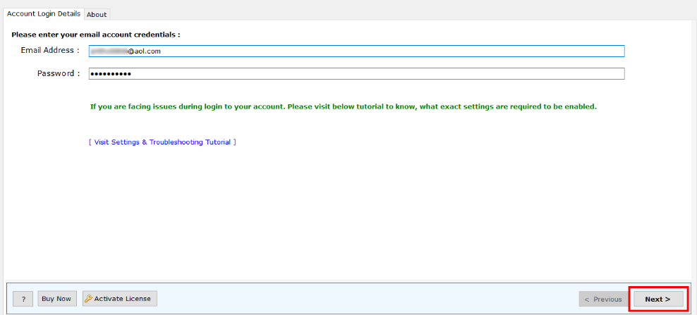 Advik AOL Backup
