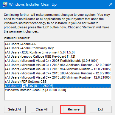 microsoft windows installer cleanup utility