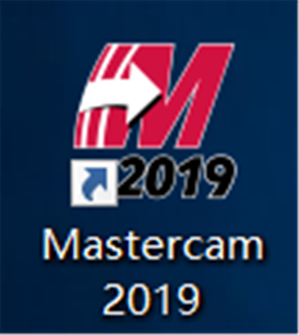 点击桌面的 "mastercam2019"图标双击打开.