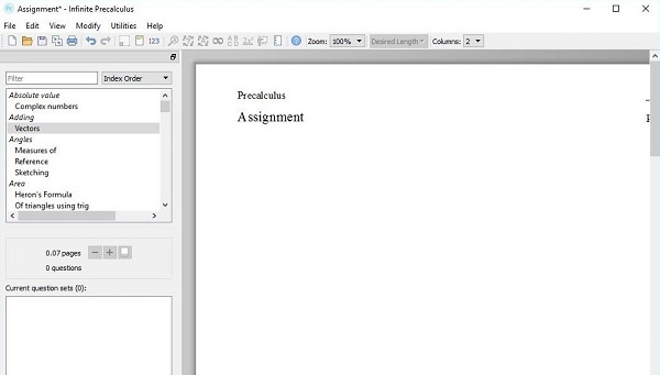 Infinite Precalculus