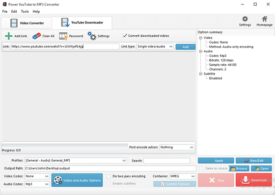 Power YouTube to MP3 Converter