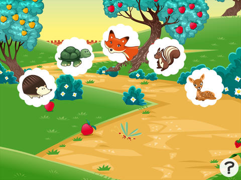 2-5岁儿童的森林动物的游戏。幼儿园,学前班和