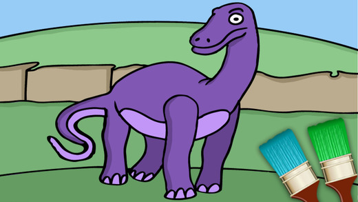 恐龙动物侏罗纪公园儿童画画游戏 – 3到6岁宝