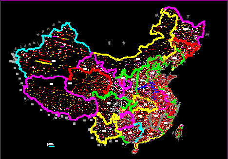 中国地图CAD