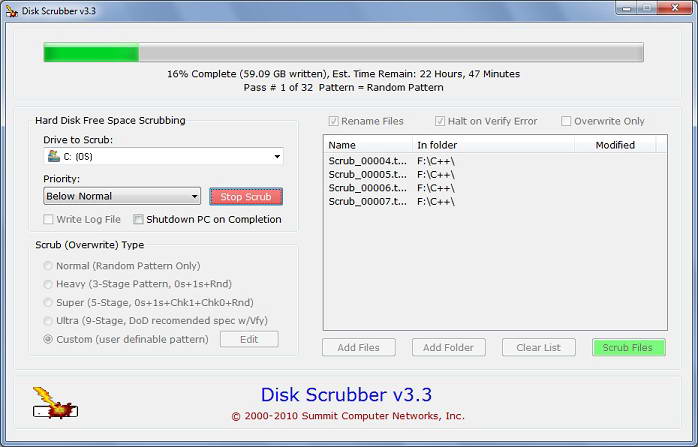 Hard Disk Scrubber