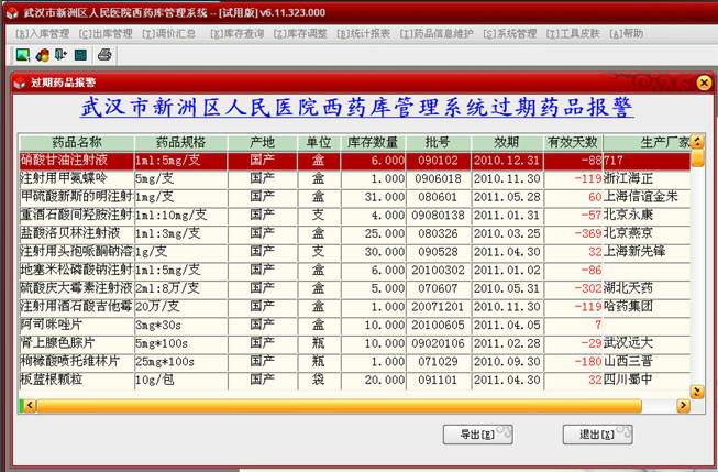 医院药库管理系统