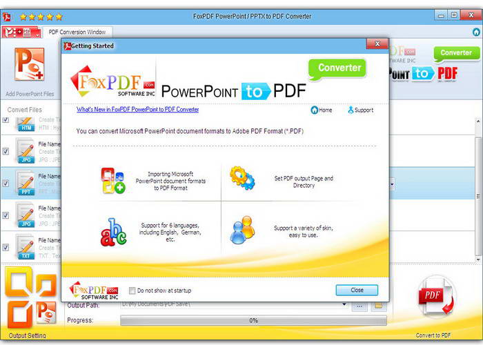 PowerPoint (PPTX)转换成PDF转换器