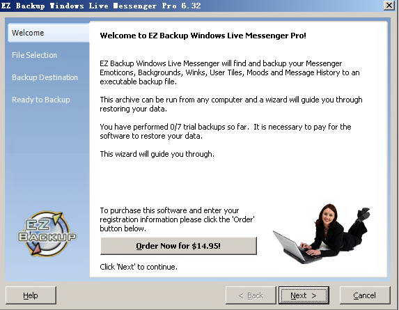 EZ Backup Windows Live Messenger Pro