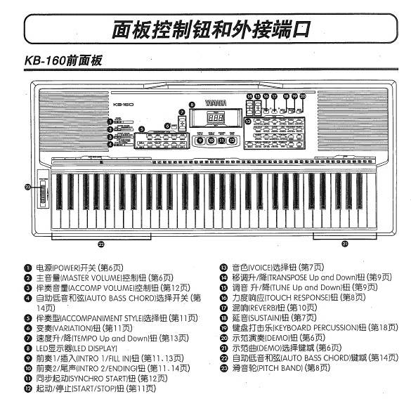 儿童电子琴22键图解图片