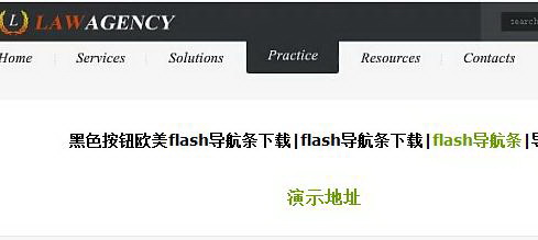 黑色按鈕歐美flash導(dǎo)航條