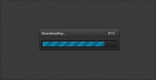 质感黑蓝进度条psd