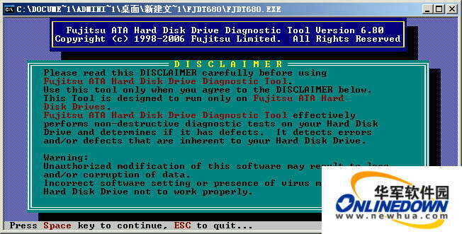 Fujitsu Diagnostic (IDE)