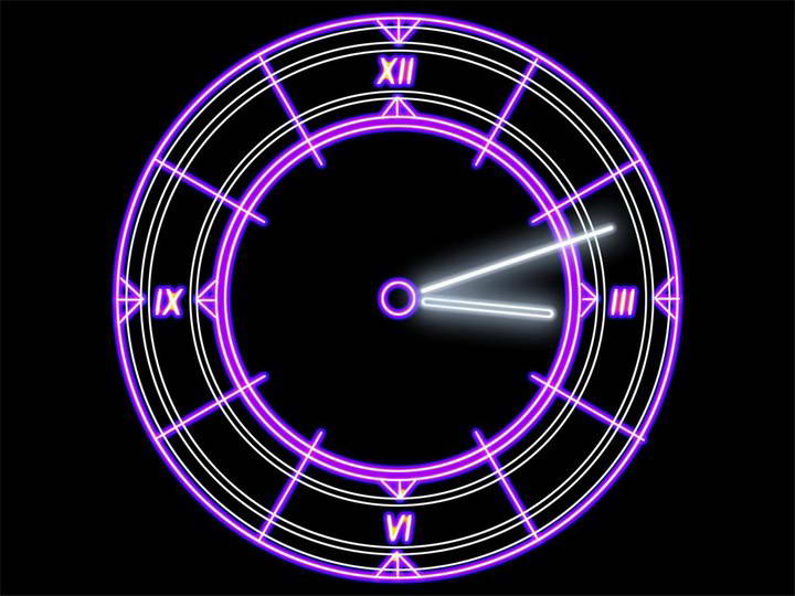 luminescent clock screensaver