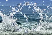 Water Element Clock screensaver