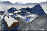 Winter In Mountains 3D Screensaver