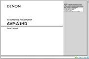 天龙 AVP-A1HD AV SURROUND PRE-AMPLIFIER说明书