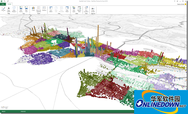 微软3D数据可视化插件for Excel 2013(GeoFlow)
