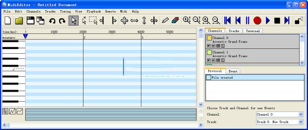MIDI音乐制作软件(MidiEditor)截图