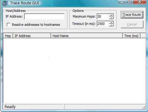 Trace Route GUI截图