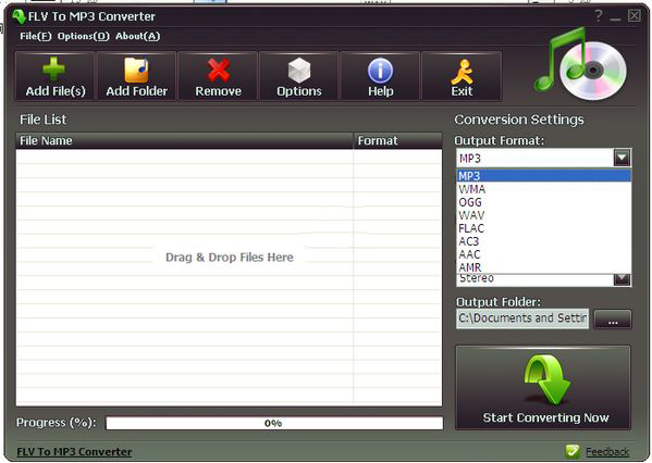flv转mp3格式转换器(FLV To MP3 Converter)