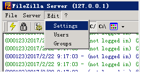 setup filezilla server interface from loading on startup