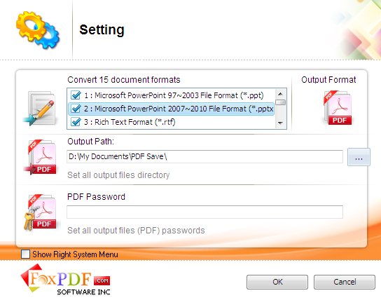 FoxPDF PPTX to PDF Converter截图