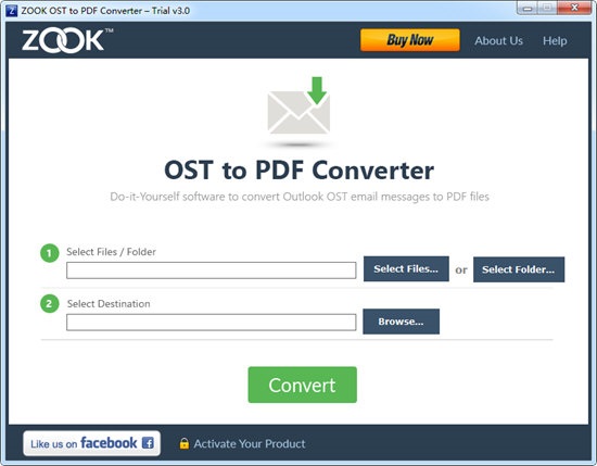 ZOOK OST to PDF Converter截图