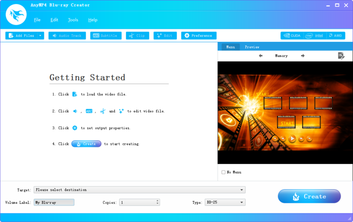 AnyMP4 Blu-ray Creator截图